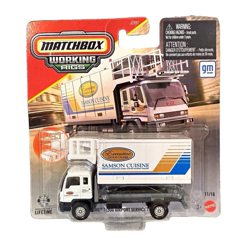 Matchbox Working Rigs GMC T8500 Airport Service Truck Samson Cuisine JCY27 NIP